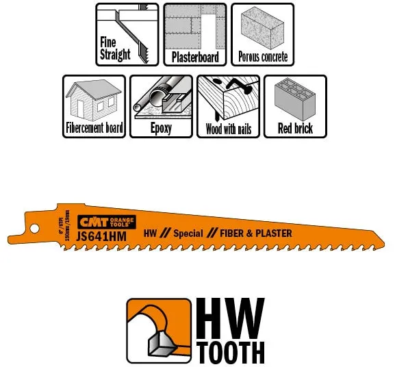 CMT Pistokasahanterä 150mm HM Spec