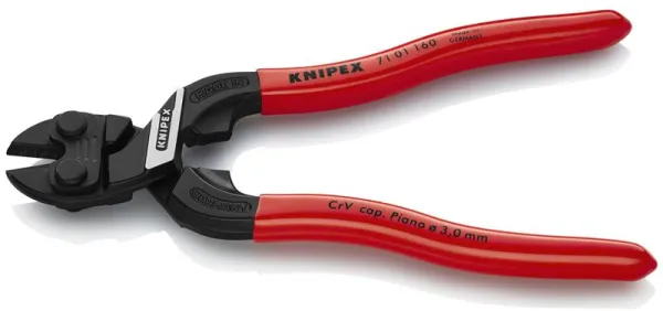 Knipex KNIPEX CoBolt® S Kompakti pulttisakset musta atramentoitu, muovipäällysteinen 160 mm