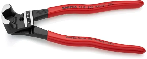 Knipex Pulttisakset korkea välitys musta atramentoitu, muovipäällysteinen 200 mm