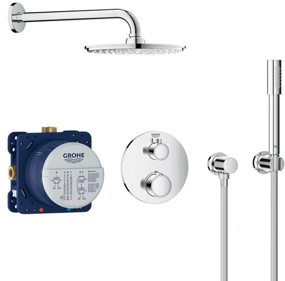 Grohe Grohtherm suihkusarja Rainshower Cosmopolitan 210, kromi