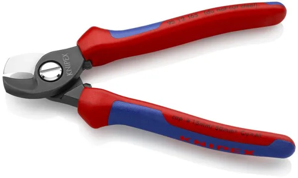 Knipex kaapelileikkuri, brunisoitu, monikomponenttikahvalla 165 mm