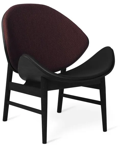 Warm Nordic The Orange nojatuoli, jossa on istuin- ja selkänojapehmuste Mosaic 682/Musta tammi