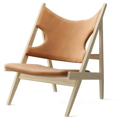 Audo Knitting Nojatuoli Verhoiltu Luonnontammi/Dunes Konjakki